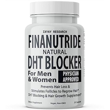 IXYAY RESEARCH Finanutride Natural DHT Blocker Hair Growth Capsules Prevent Hair Loss Stimulate Follicles Proprietary Regrowth Treatment