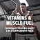 برنامج GNC AMP Mens Strength Vitapak، 3 منتجات في عبوة واحدة: كرياتين قابل للامتصاص، بناء كتلة العضلات، محفزات بناء العضلات، معززات التستوستيرون، مكونات مثبتة الفعالية، فيتامينات متعددة، تكفي لمدة 30 يومًا.