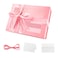 PACKQUEEN Pink Gift Box with Window 9x65x38 Inches Clear Gift Box for Present Contains Ribbon Card Bridesmaid Proposal Box with Magnetic Lid Glossy Pink
