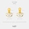 BIBS Pacifiers Boheme Collection BPAFree Baby Pacifier Made in Denmark Set of 2 VanillaPeach Color Premium Soothers Size 618 Months