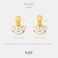 BIBS Pacifiers Boheme Collection BPAFree Baby Pacifier Made in Denmark Set of 2 VanillaPeach Color Premium Soothers Size 618 Months