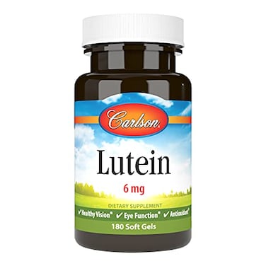 Carlson Lutein 6mg Vision Support Eye Health Supplement Antioxidant Formula with Zeaxanthin 180 Softgels
