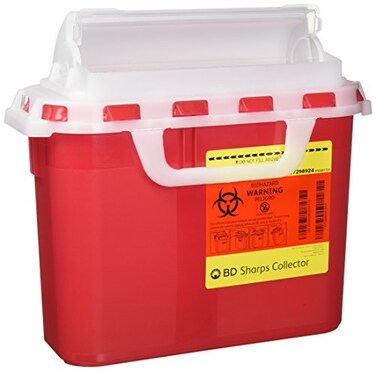 حاويات BD Sharps سعة 54 كوارت باللون الأحمر