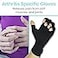 Vive Rheumatoid Arthritis Gloves Men and Women Fingerless Compression Wrap for Hand Pain and Osteoarthritis Black Hand Wrap for Arthritic Joint Symptom Relief Open Finger Fit