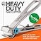 KOHM Nail Clippers for Thick Nails Heavy Duty Wide Mouth Professional Fingernail and Toenail Clippers for Men Women Seniors Silver