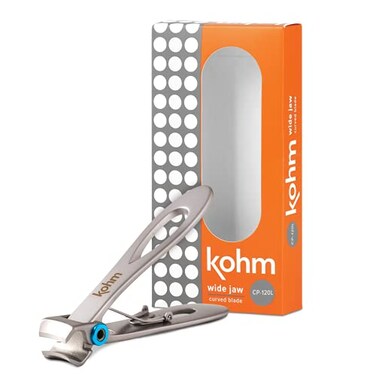 KOHM Nail Clippers for Thick Nails Heavy Duty Wide Mouth Professional Fingernail and Toenail Clippers for Men Women Seniors Silver