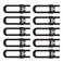 CUTESAFETY Sliding Cabinet Locks Baby Proofing Adjustable Child Safety Latches for Knobs Handles 10 Pack No Adhesive Drilling or Tools Brown