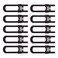 CUTESAFETY Sliding Cabinet Locks Baby Proofing Adjustable Child Safety Latches for Knobs Handles 10 Pack No Adhesive Drilling or Tools Brown