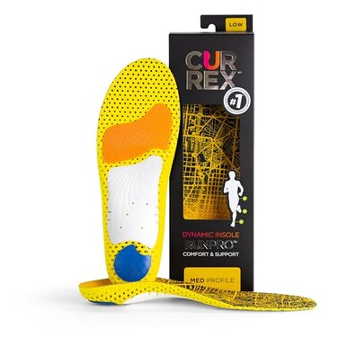 CURREX RunPro Insoles for Running Shoes Arch Support Inserts to Help Reduce Fatigue Prevent Injuries Boost Performance for Men Women Medium Arch Size Medium