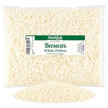 Stakich 2lb Pure White Beeswax Pellets Cosmetic Grade