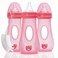 Avima 8 oz Easy Grip Baby Bottles w Medium Flow Nipples 39M Set of 3