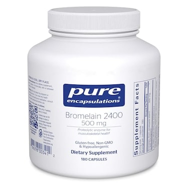 Pure Encapsulations Bromelain 2400 500 mg for Digestive Support Musculoskeletal Health Supports Joints Muscle Recovery Proteolytic Enzymes Vegan 180 Capsules