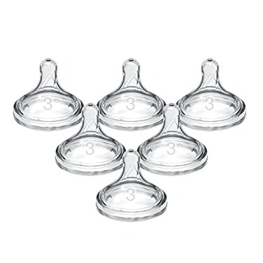 Dr. Brown's Dr Browns Natural Flow Level 3 WideNeck Baby Bottle Silicone Nipple MediumFast Flow 6m 100 Silicone Bottle Nipple 6 Pack
