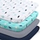 SPRINGSPIRIT Bassinet Sheet 4 Pack for Baby Boys Bassinet Sheets Ultra Soft Universal Fit for Most Rectangle Oval Hourglass Bassinet Mattress Bassinet Sheets Navy