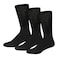 Brooklyn Socks Big and Tall Diabetic Neuropathy Crew Socks King Size Mens Athletic Crew Socks 1316 Black 3 pairs