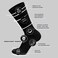 Brooklyn Socks Big and Tall Diabetic Neuropathy Crew Socks King Size Mens Athletic Crew Socks 1316 Black 3 pairs