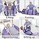 ZHEEYI Multipurpose 48 x 40 Positioning Bed Pad with Reinforced Handles Reusable Washable Patient Sheet for Turning Lifting Repositioning DoubleSided Nylon Fabric Purple