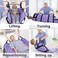 ZHEEYI Multipurpose 48 x 40 Positioning Bed Pad with Reinforced Handles Reusable Washable Patient Sheet for Turning Lifting Repositioning DoubleSided Nylon Fabric Purple