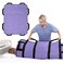 ZHEEYI Multipurpose 48 x 40 Positioning Bed Pad with Reinforced Handles Reusable Washable Patient Sheet for Turning Lifting Repositioning DoubleSided Nylon Fabric Purple