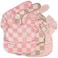 Tiny Twinkle MessProof Baby Bibs for Eating Waterproof Wipeable Toddler Bibs with CatchAll Pocket Feeding Bibs for Girls Boys3 PackCheckers Girl