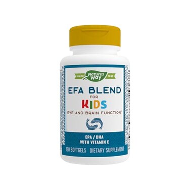 Nature's Way Natures Way EFA Blend for Kids with Vitamin E Supports Eye and Brain Function 120 Softgels