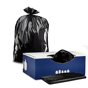 Plasticplace 2030 Gallon Trash Bags 20 Mil Black Heavy Duty Garbage Can Liners 30 x 36 100 Count