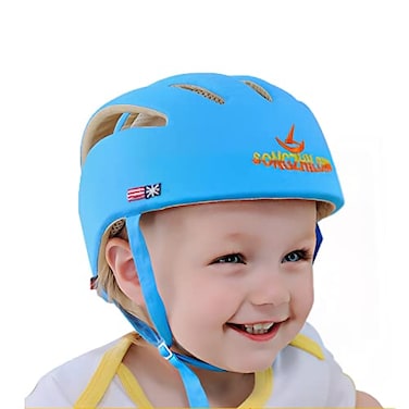 ESUPPORT Baby Adjustable Helmet Kid Soft Cushion Harnesses Cap Toddler Infant Hat When Learning to Crawl Walk Play Blue