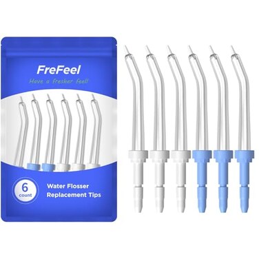 FreFeel Replacement Heads for Waterpik Replacement Picks for Water Pik Water Flosser 6 Periodontal Tips