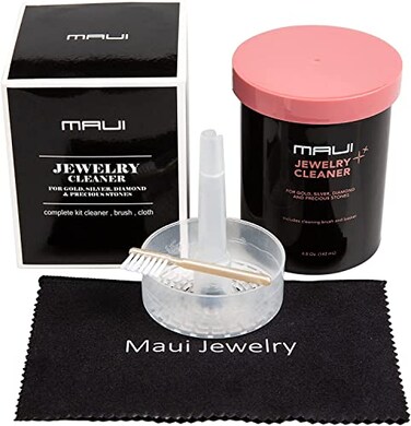 Maui Liquid Jewelry Cleaner Solution Complete kit with Cloth NOT Guaranteed to Work on All Jewelry Only Works on 95 of specified Jewelry Below Must Read Description