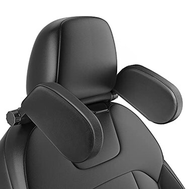 Heapany Car Headrest Pillow Roadpal Adjustable Sleeping Headrest for Car Seat Head Neck Support Rest Pillows for Kids Adults Travel Only fit for Car Seat Headrest with PolesBlack