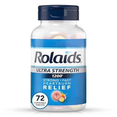 Rolaids Ultra Strength Antacid Chewable Tablets Assorted Fruit 72Count