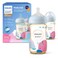 Philips Avent PPSU Natural Baby Bottles with Medium Flow Nipples Flow 3 9oz with Decoration 2Pack SCY94302