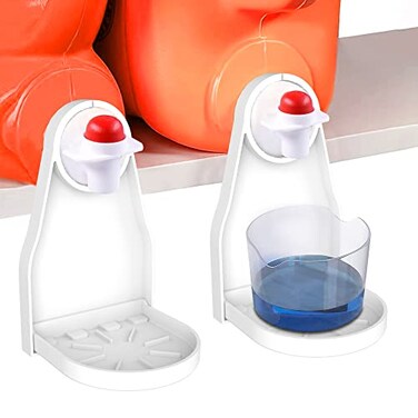 sootozy 2 Pack Laundry Detergent Cup Holder Drip Catcher Organizer Clip Tight on Laundry Bottle Spouts No More Leaks or Mess with Detergent and Fabric Softener in Laundry Room