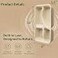 Lyellfe 50 Pack Compostable Paper Plates Natural Sugarcane 4 Compartment Plate Heavy Duty Lunch Tray Disposable Divided Sectional Plate Microwave Freezer Safe for Party School