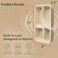 Lyellfe 50 Pack Compostable Paper Plates Natural Sugarcane 4 Compartment Plate Heavy Duty Lunch Tray Disposable Divided Sectional Plate Microwave Freezer Safe for Party School