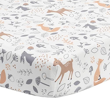 ملاءة سرير أطفال من Bedtime Originals Deer Park، متعددة الألوان، 28 × 52 × 8 بوصة، عبوة من قطعة واحدة