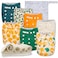 Nora's Nursery Noras Nursery Cloth Diapers 7 Pack with 7 Inserts 1 Wet Bag Waterproof Cover Washable Reusable One Size Adjustable Pocket Diapers for Newborns and Toddlers PearFect