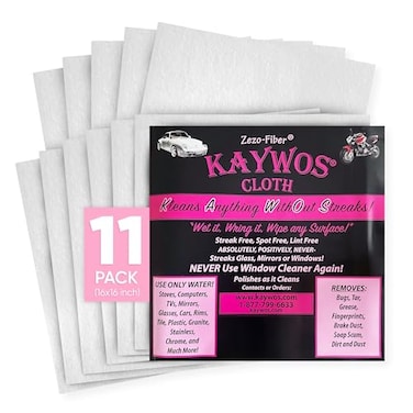 Kaywos ZezoFiber Microfiber Cleaning Cloths Highly Absorbent Premium Towels for Cars Kitchen Glass and Automotive Surfaces Soft LintFree Reusable Multipurpose Cleaning Rags11 Pack