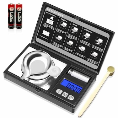 THINKSCALE Milligram Scale 50g0001g Digital Jewelry Scale Micro Gram Scale for Powder Medicine Gold Gem Reloading Mg Scale 6 Units Tare Cal Weight Included