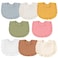 Duludulu Muslin Baby Bibs Soft 100 Cotton Drool Bandana Bibs for Baby Girls 8 Solid Colors Set