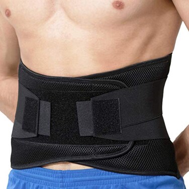 NeoTech Care Adjustable Compression Back Brace Lumbar Support Belt Black Size XXXL