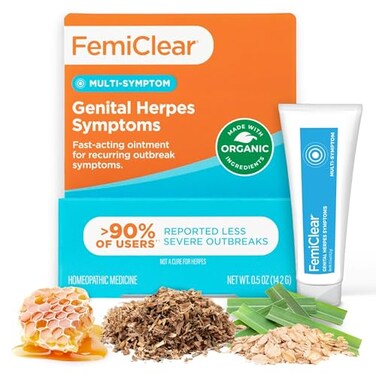 FemiClear Genital Herpes Cold Sore Symptom Relief Ointment 05 Oz