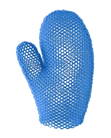 Supracor Spa Bath Mitt Body Exfoliator Face Scrub Sponge Blue