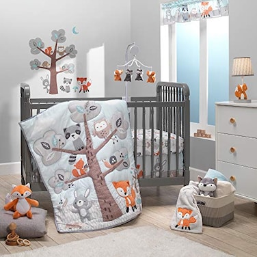 طقم مفروشات سرير أطفال من ثلاث قطع بتصميم أصدقاء الغابة من Bedtime Originals، متعدد الألوان