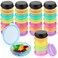 Dimeho 35 Pcs Mini Pill Organizer Portable Travel Pill Box Small Plastic Storage Containers Cute Pill Container Holder Round Pill Case Earplug Case Medicine Dispenser for Pocket Purse