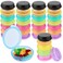 Dimeho 35 Pcs Mini Pill Organizer Portable Travel Pill Box Small Plastic Storage Containers Cute Pill Container Holder Round Pill Case Earplug Case Medicine Dispenser for Pocket Purse