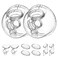 Gowing Wearable Breast Pump Replacement Parts Compatible with TSRETE Kmaier S12 S9 Wearable Breast Pump Include Duckbill Valve Silicone Diaphragm 24mm Flange Milk Collector Cup 2 Sets