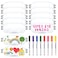 IAXSEE 12 PCS Eye Mask Sleepover Party Supplies Sleep White Soft Shade Blindfold Eye Covering Color the Bulk Game Stuff with 8 PCS Fabric Marker Pens