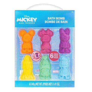 Townley Girl Mickey Minnie and Friends Bubblegum Scented Bath Bombs Ages 3 Character Molded Bath Bombs Fun Bright Colors by