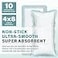 EVERLIT Super Absorbent Dressing for Wound Care Nonstick Soft Surgical Gauze Pad for Heavily Exuding Wounds Large Sterile NonAdhesive Bandage for Fast Healing Wound Care Pack of 10 4 x 8